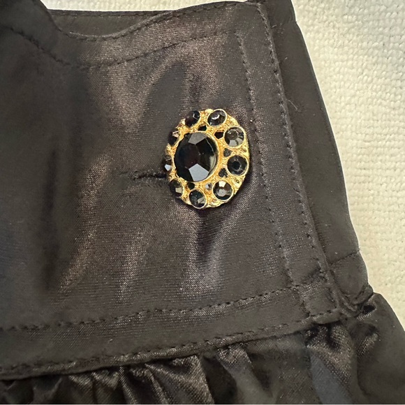 A.J. Bari Black Satin Trench Coat - Picture 4 of 4